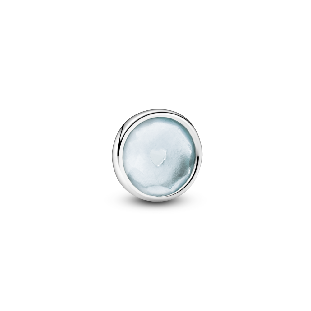 Pandora Aqua Blue March Birthstone Locket Element