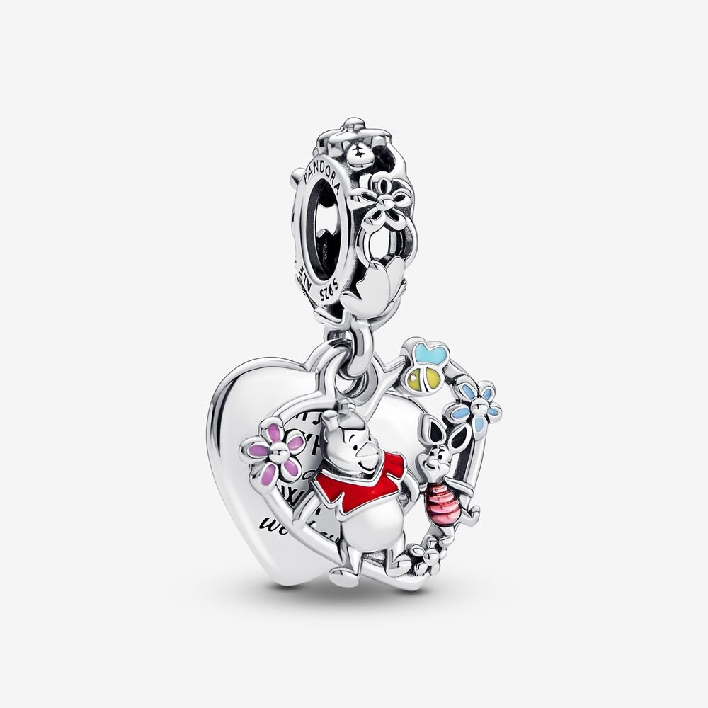 Pandora Disney Winnie the Pooh &amp; Piglet Double Dangle Charm