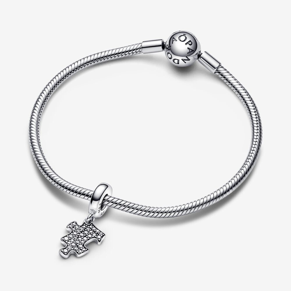Pandora Sparkling Puzzle Piece Dangle Charm