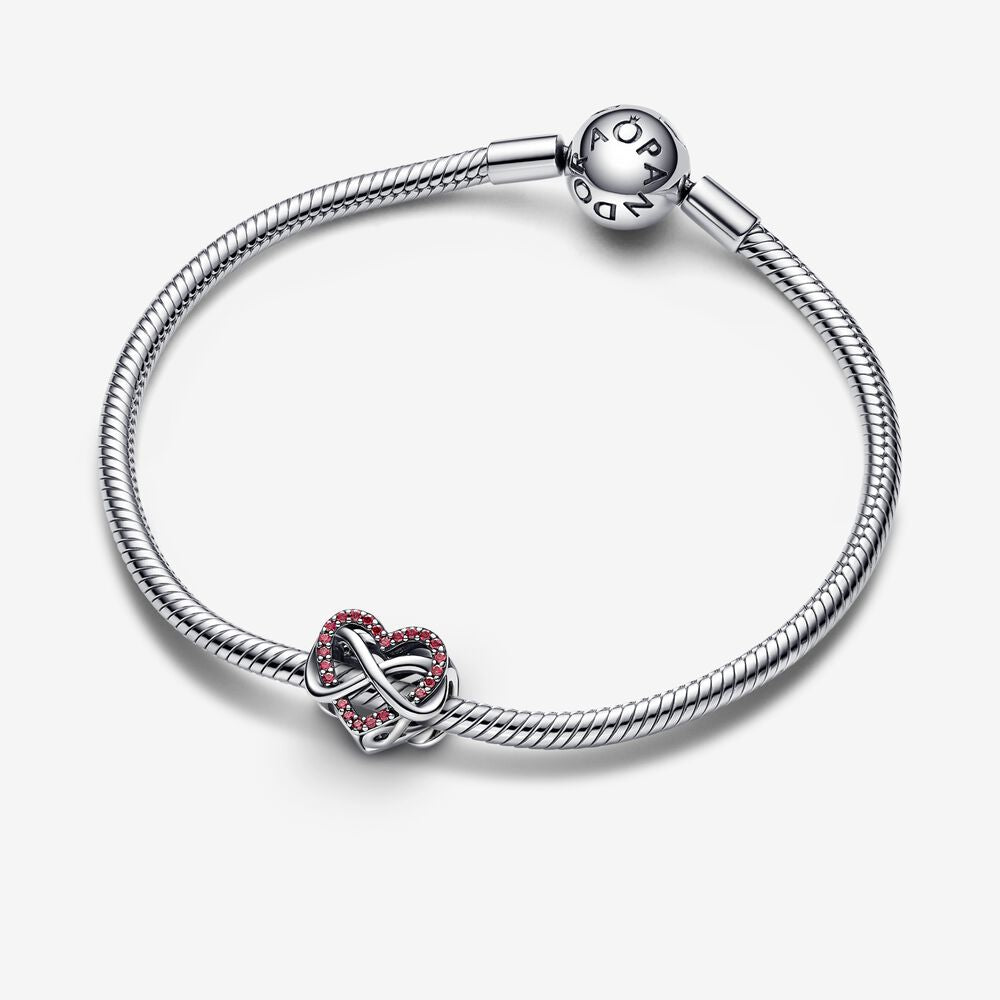Pandora Family Infinity Red Heart Charm 