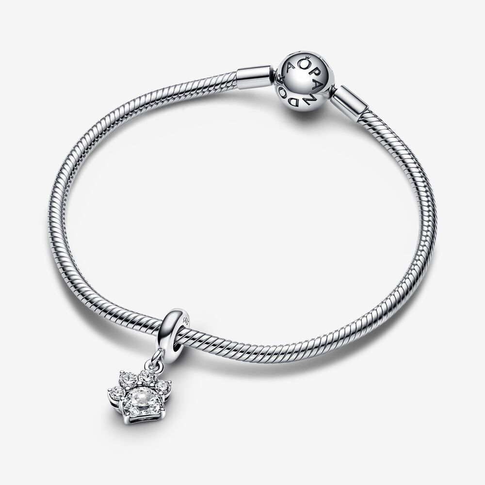 Pandora Sparkling Pet Paw Print Dangle Charm 