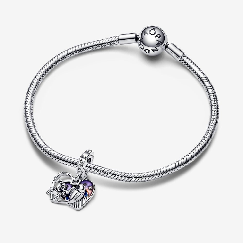 Pandora Disney Pixar Wall-E &amp; Eve Glow-in-the-dark Dangle Charm