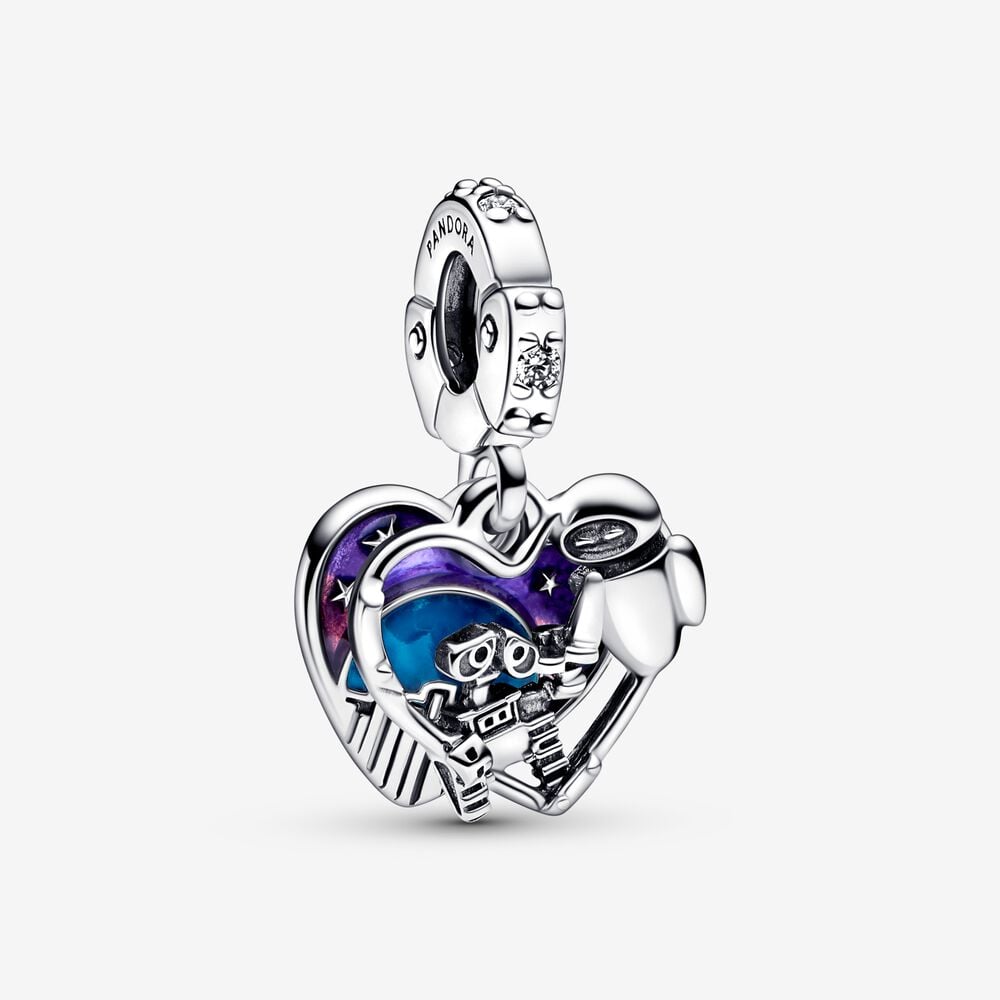 Pandora Disney Pixar Wall-E &amp; Eve Glow-in-the-dark Dangle Charm