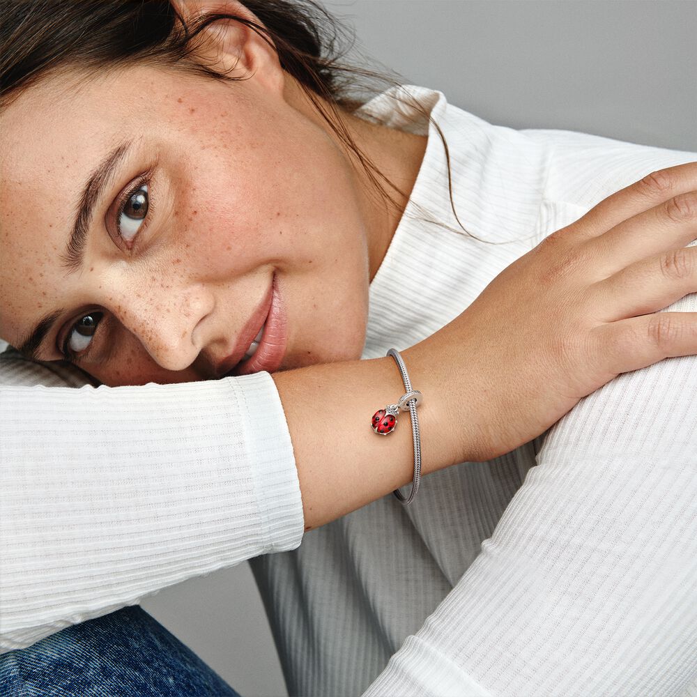 Pandora Red Ladybird Dangle Charm