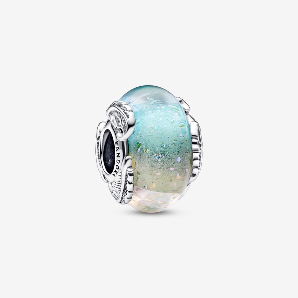 Pandora Multicolour Murano Glass &amp; Curved Feather Charm