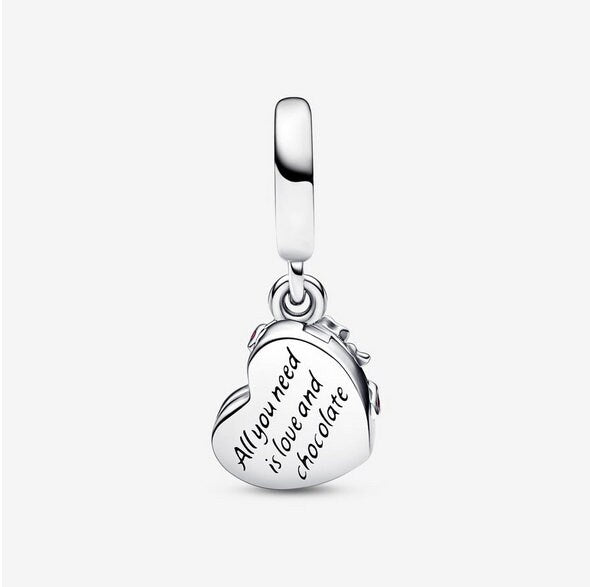 Pandora Openable Heart Chocolate Gift Box Dangle Charm