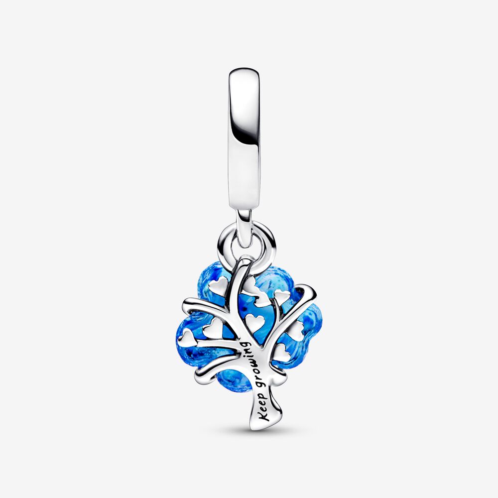 Pandora Blue Murano Glass Family Tree Dangle Charm 792614C01
