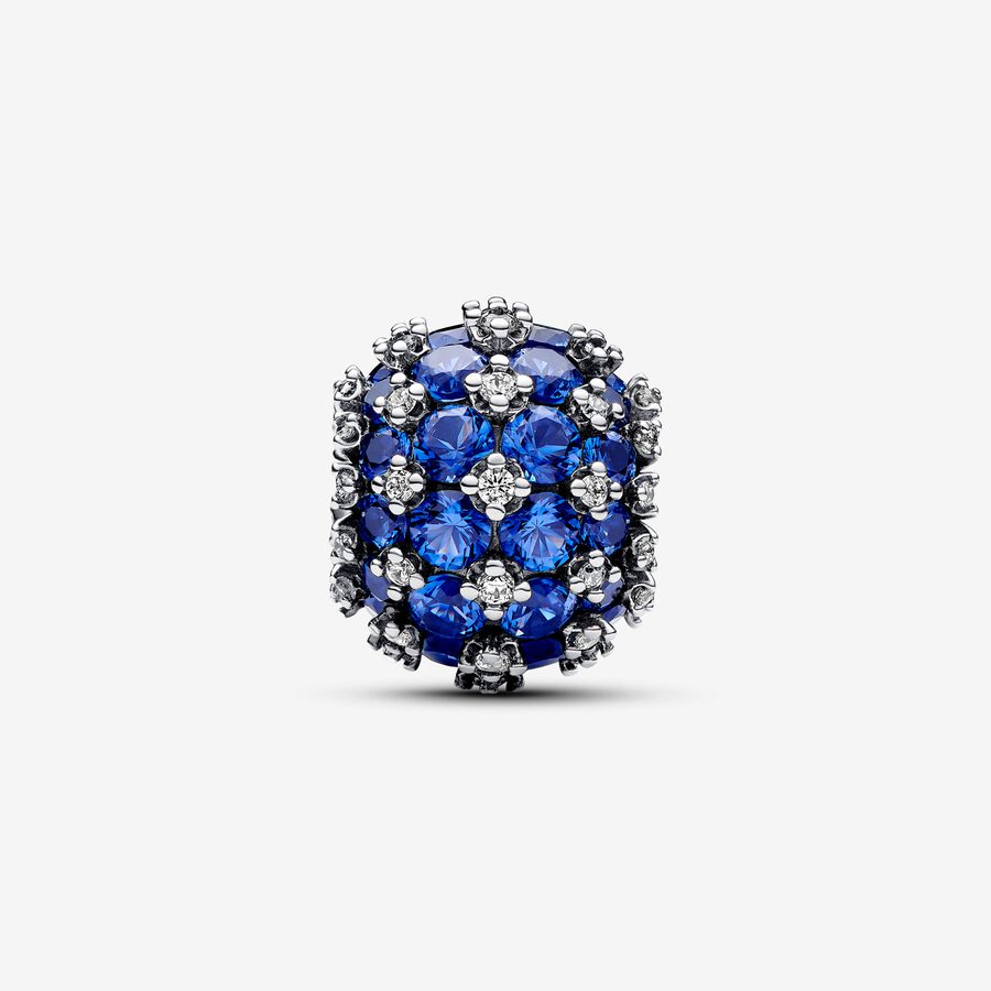 Pandora Sparkling Pave Round Blue Charm