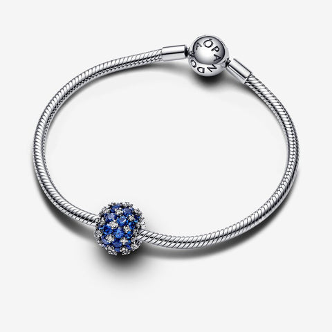 Pandora Sparkling Pave Round Blue Charm