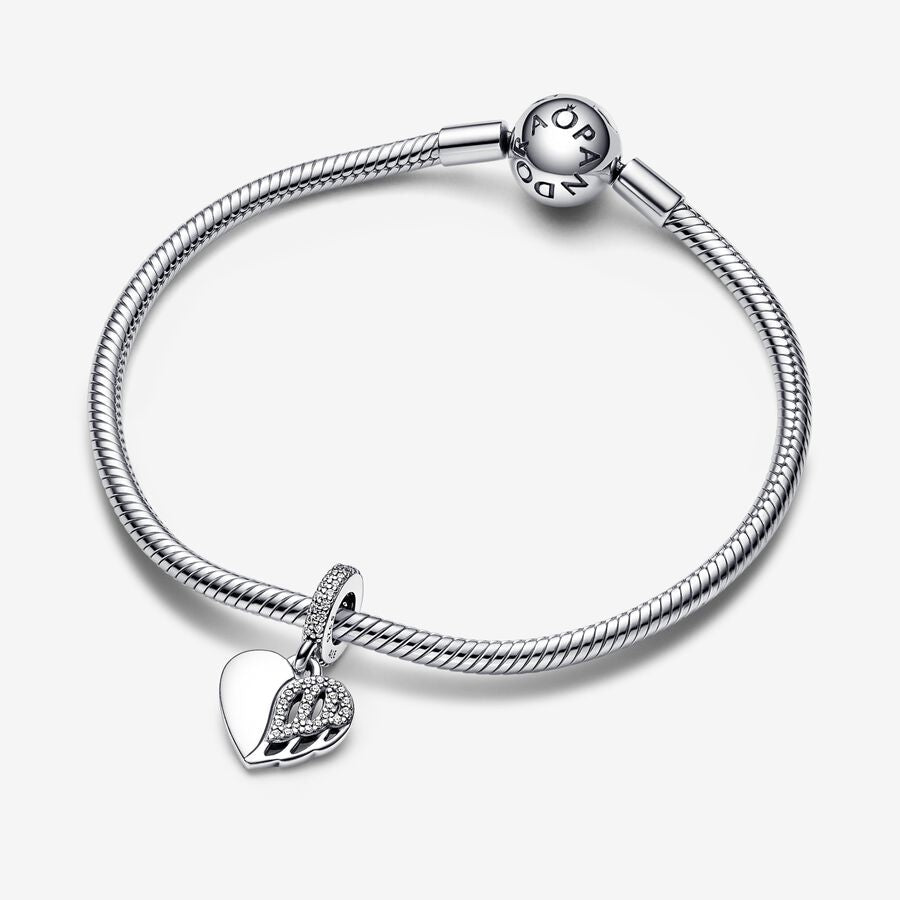 Pandora Heart &amp; Angel Dangle Charm