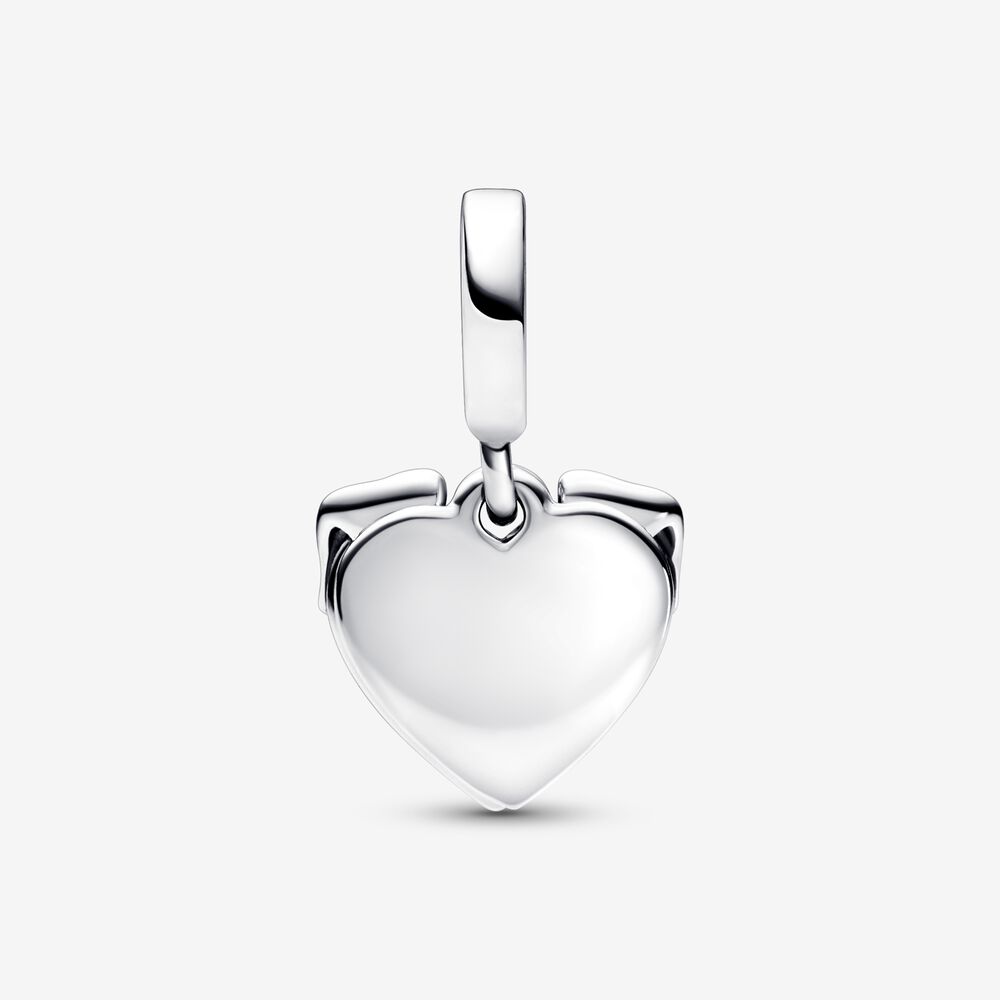 Pandora Heart &amp; Dog Double Dangle Charm