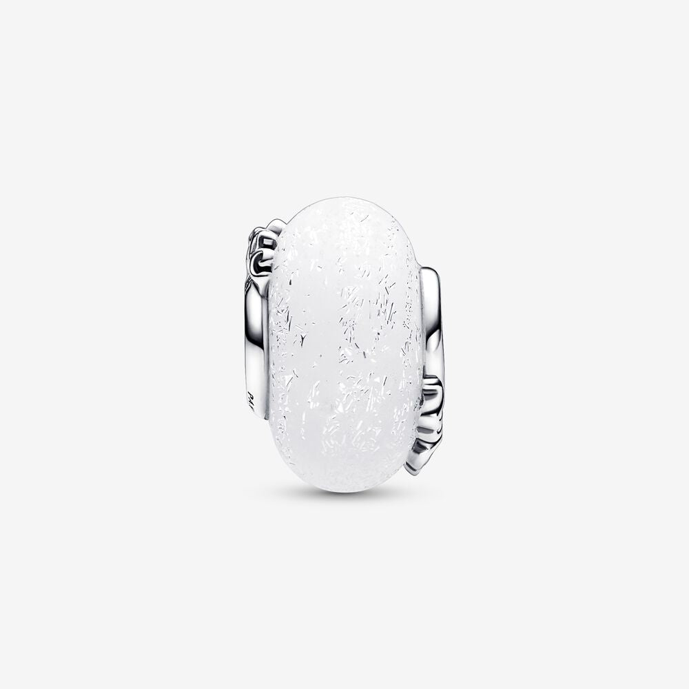 新品　PANDORA Mum & Love ムラノチャーム Amazon.com: PANDORA Glittery White Murano Glass Mom & Love