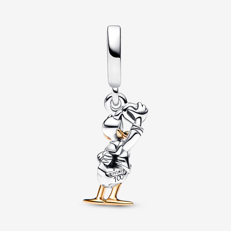 Pandora Disney 100th Anniversary Donald Duck Lab-grown Diamond Dangle Charm