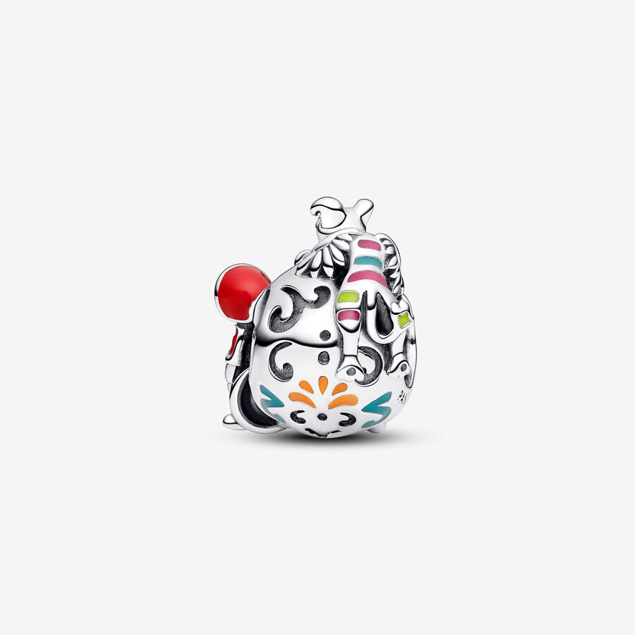 Pandora Disney Pixar Coco Miguel &amp; Dante Skull Glow-in-the-dark Charm