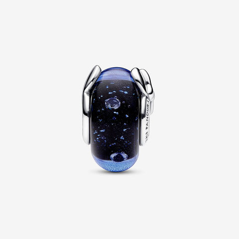 Pandora Disney Mickey Mouse & Minnie Mouse Blue Murano Glass Charm