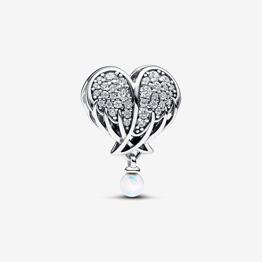 Pandora Sparkling Angel Wings &amp; Heart Charm