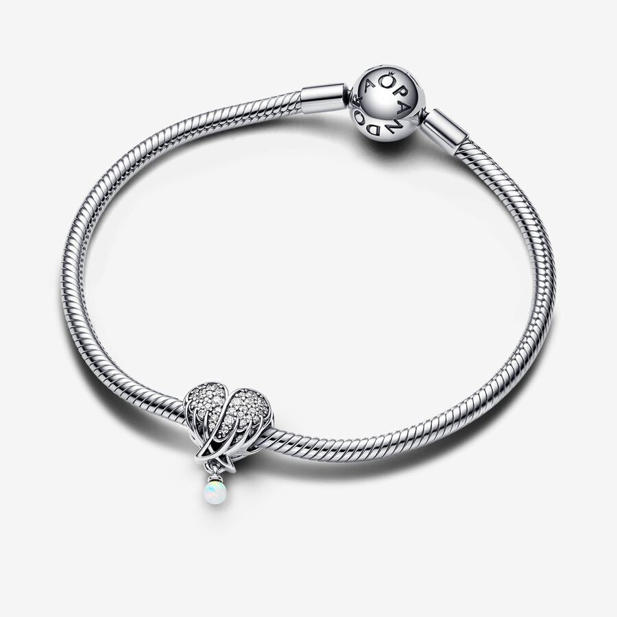 Pandora Sparkling Angel Wings &amp; Heart Charm