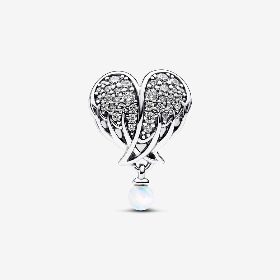 Pandora Sparkling Angel Wings &amp; Heart Charm