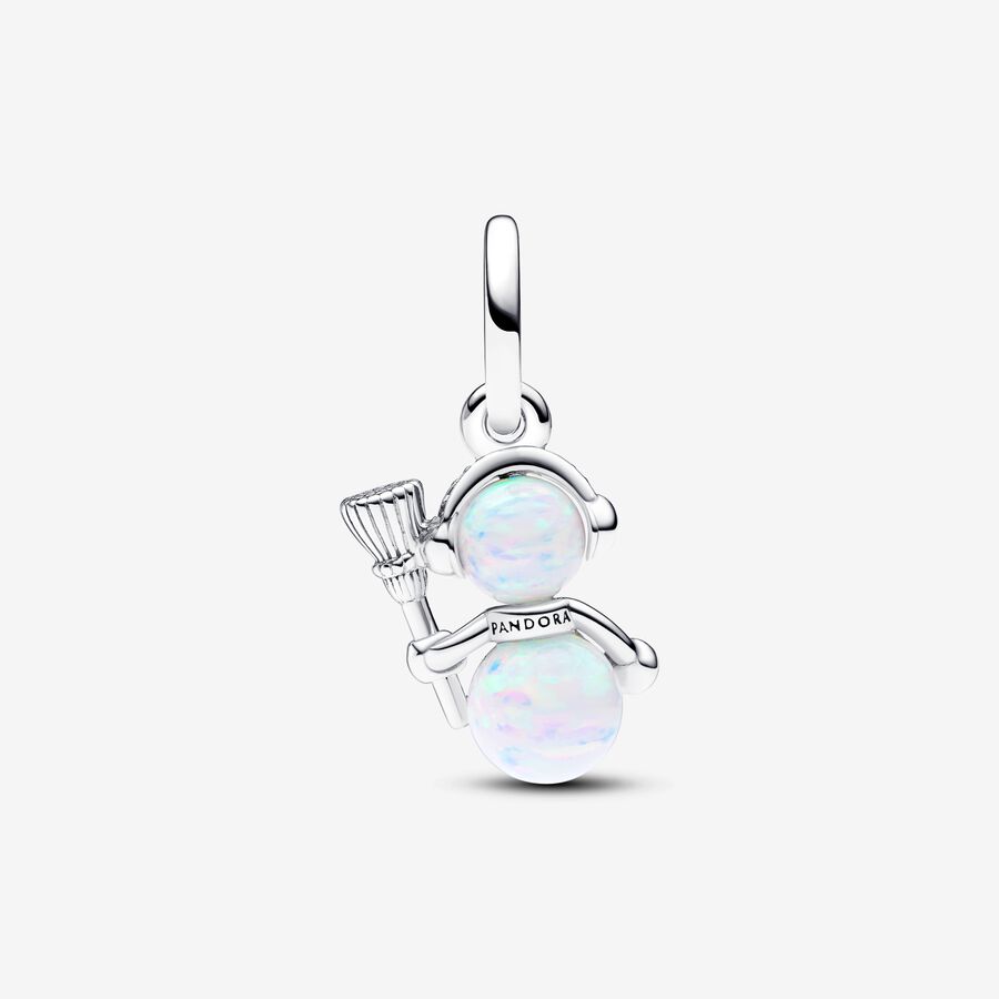 Pandora Opalescent Snowman Dangle Charm