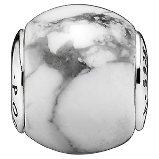 Pandora Charm in Silver with Smooth Magnesite