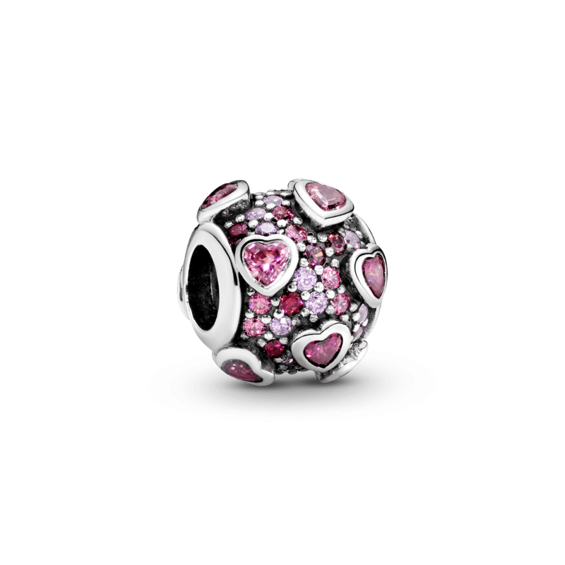 Pandora Raised Hearts Pave Charm