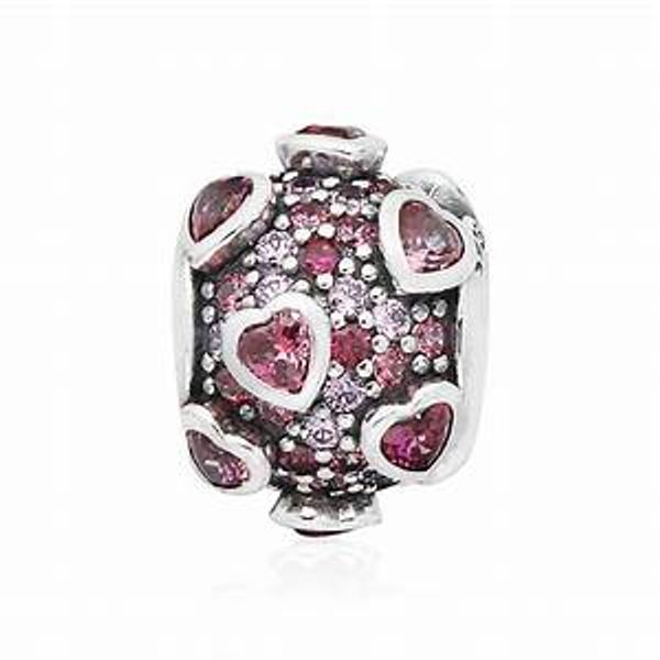 Pandora Raised Hearts Pave Charm