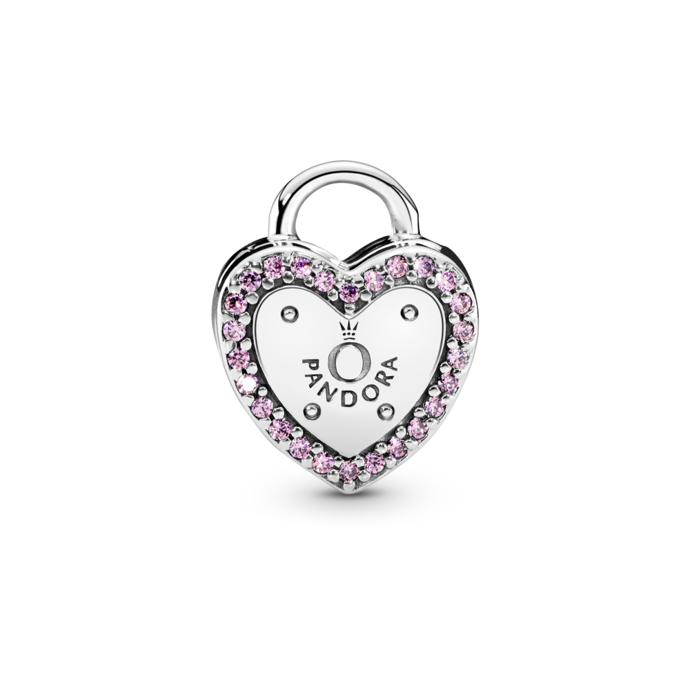Pandora Logo Heart Padlock Clip Charm
