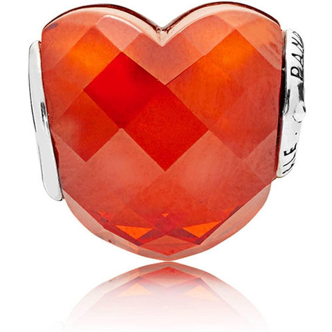 Pandora Orange Heart Charm