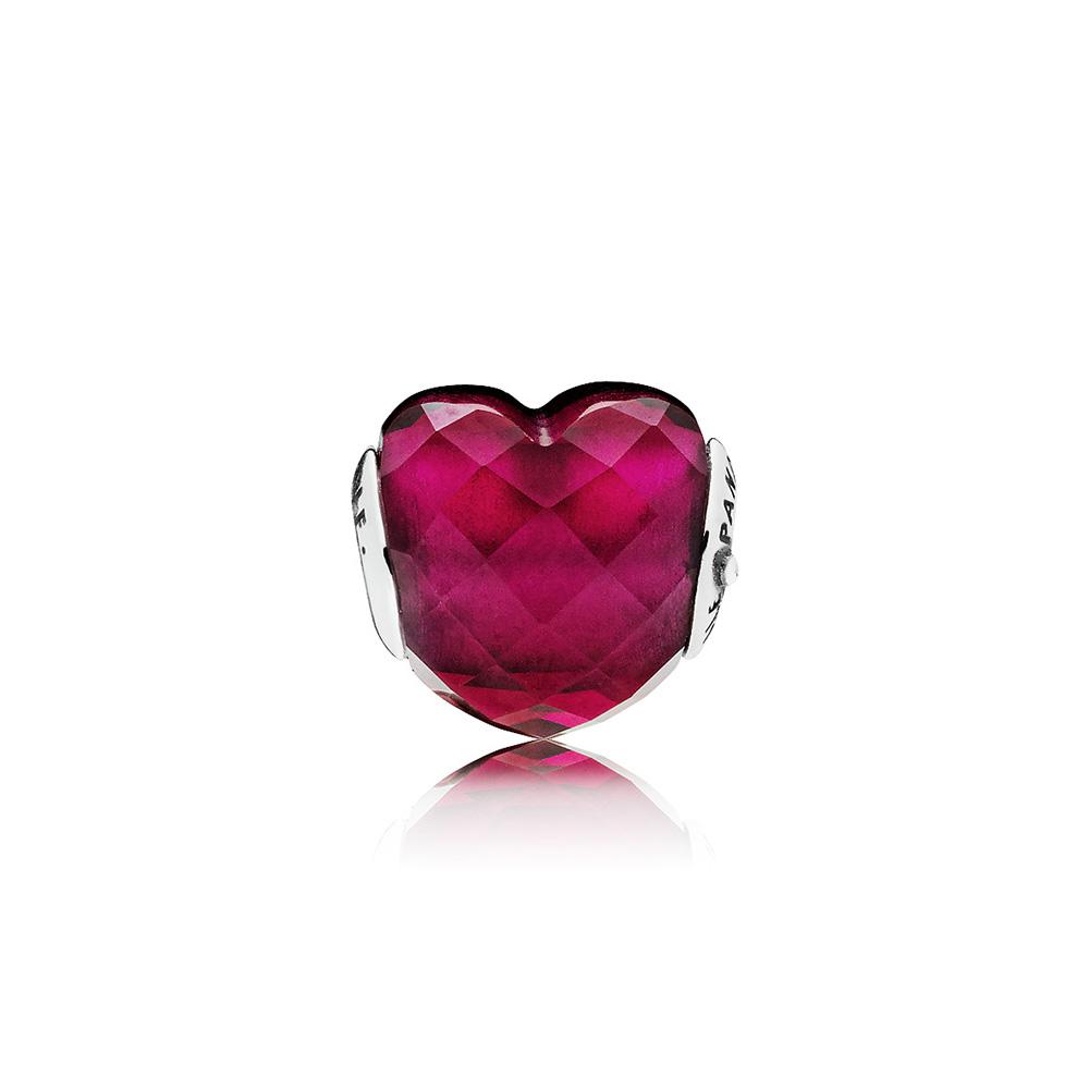 エドイワナ Pandora Essence Love Faceted Heart Charm - Stylessence Fine