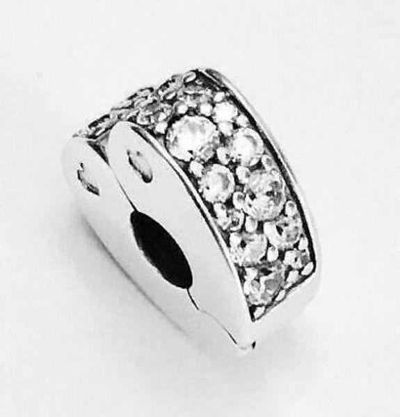 Pandora Clear Pave Heart Clip Charm