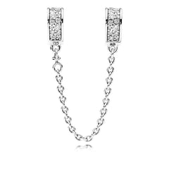 Sparkling Pave Safety Chain セーフティー チェーン Amazon.com: PANDORA Sparkling Pavé Safety Chain Charm - Gift