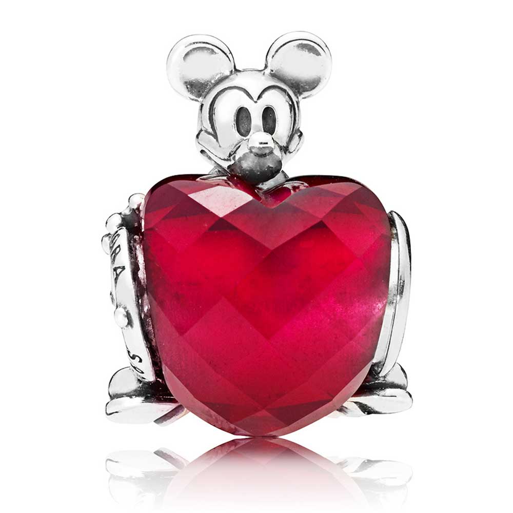 Disney Mickey Mouse & Minnie Mouse Heart Charm