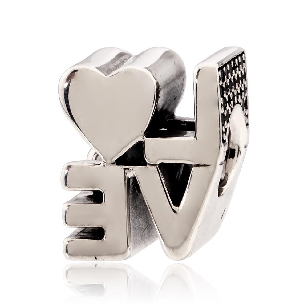 Pandora Rainbow Pave Love Charm