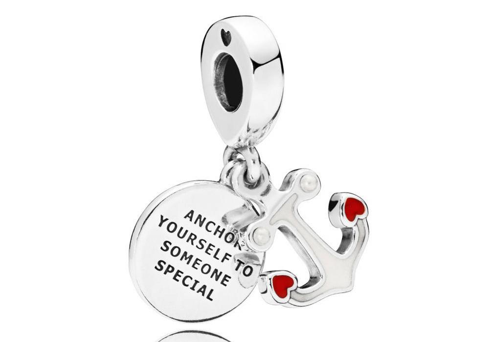 Pandora Anchor &amp; Hearts Dangle Charm