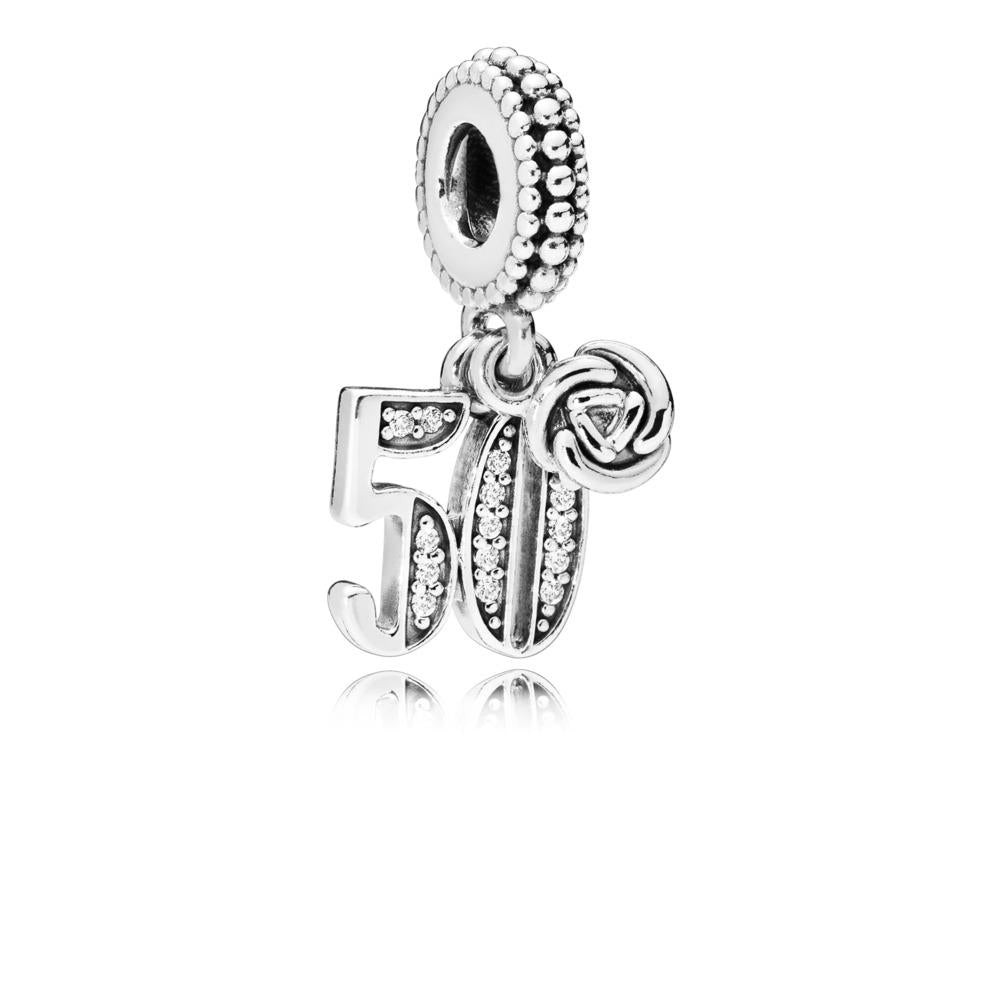 Pandora 50 Years Of Love Clear Cz Silver Dangle