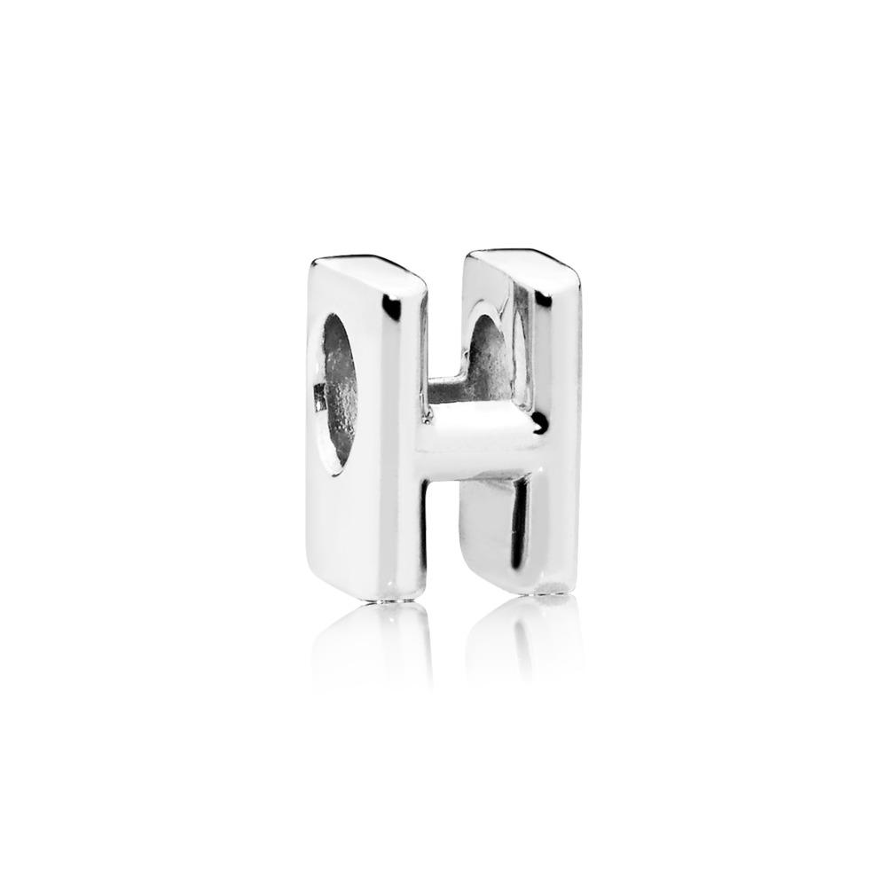 Pandora Letter H Charm In Sterling Silver