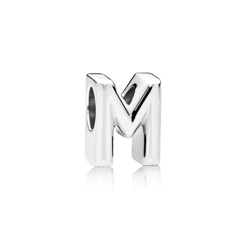 Pandora Letter M Charm In Sterling Silver