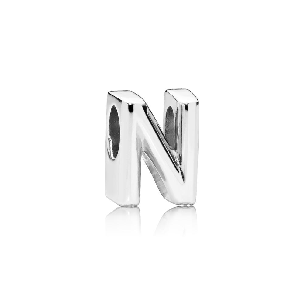 Pandora Letter N Charm In Sterling Silver