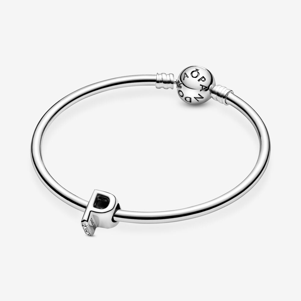Pandora Letter P Charm In Sterling Silver