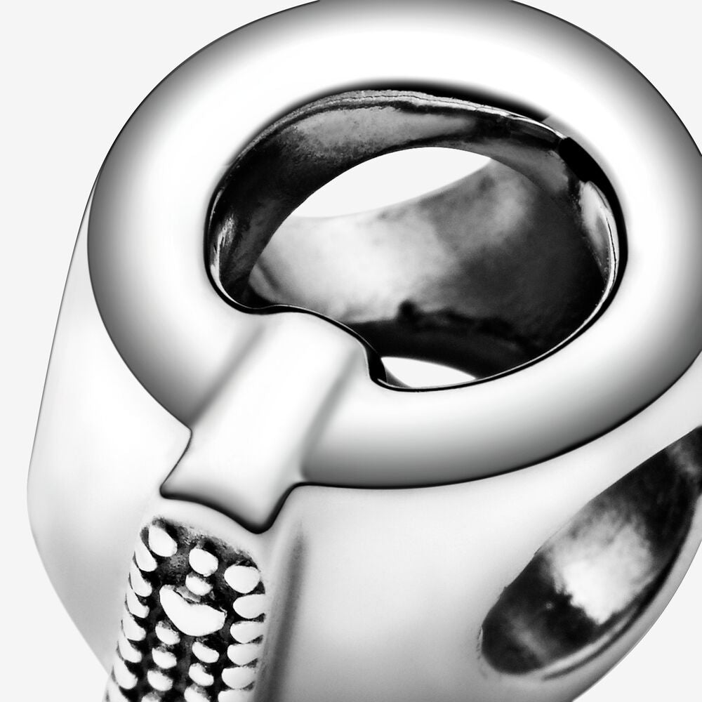 Pandora Letter Q Charm In Sterling Silver