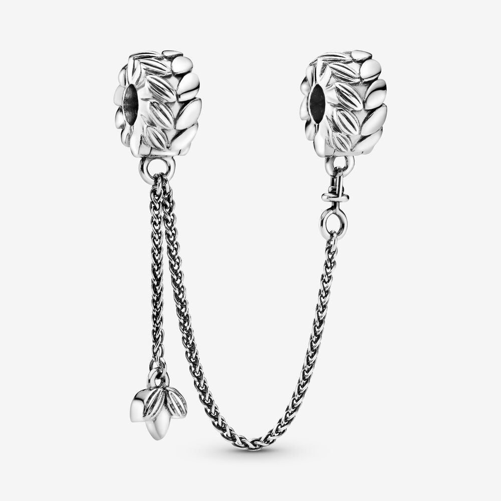 Pandora Wheat Grains Safety Chain Clip Charm