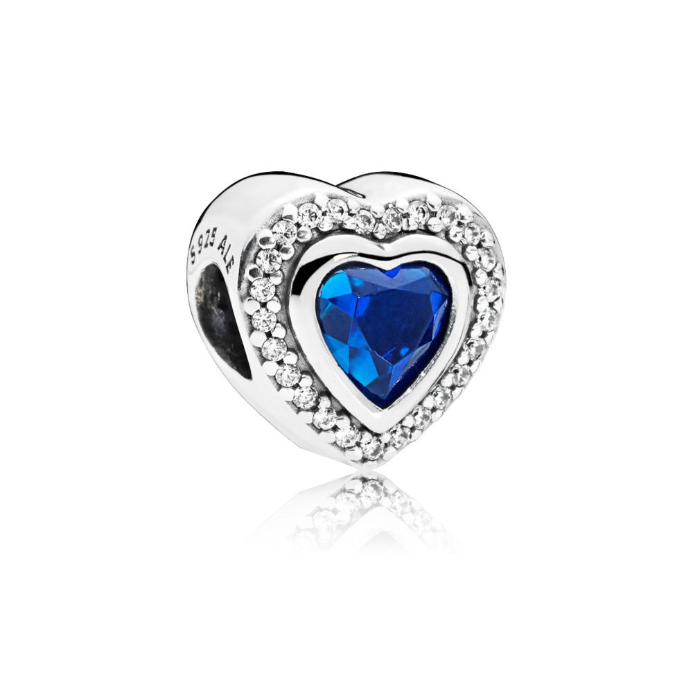 Pandora Sparkling Blue Heart Charm