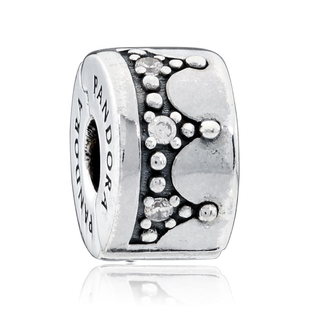 Pandora Silver Dazzle Regal Crown Clip Charm