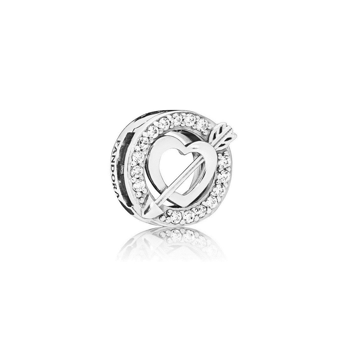 Pandora Asymmetric Heart &amp; Arrow Charm