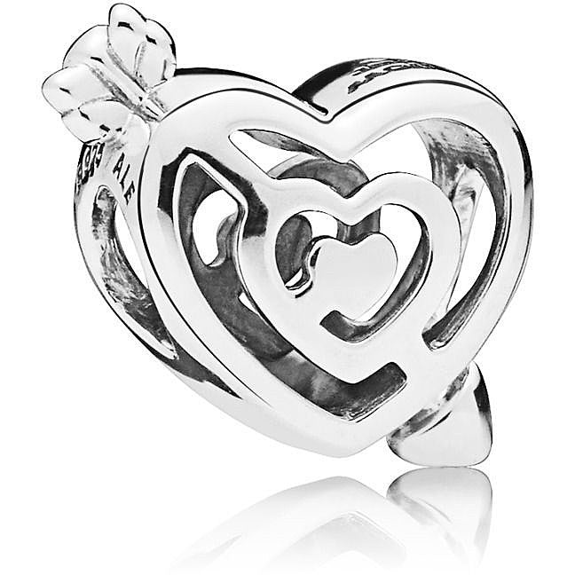 Pandora Openwork Heart Labyrinth &amp; Arrow Charm