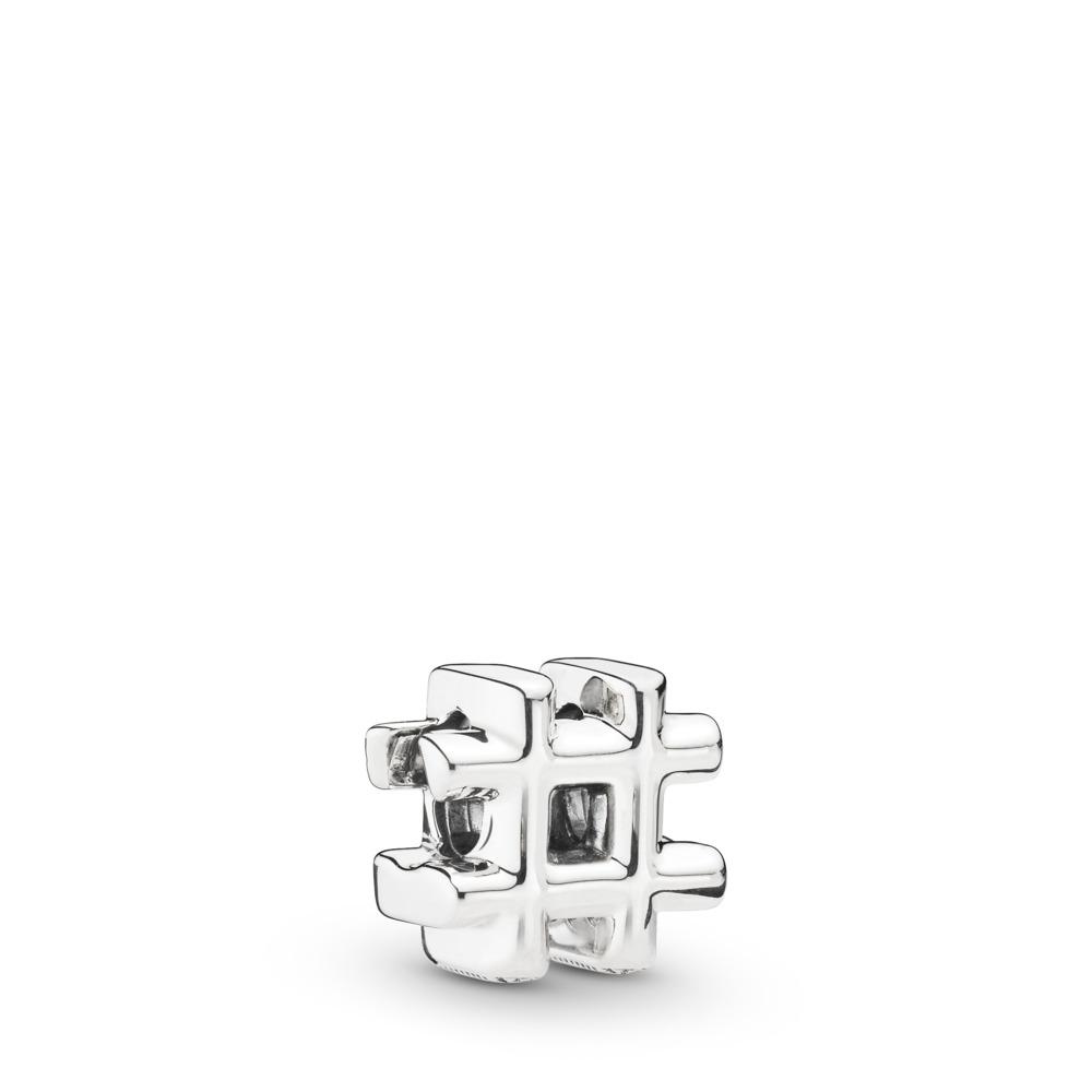 Pandora Hashtag Silver Charm