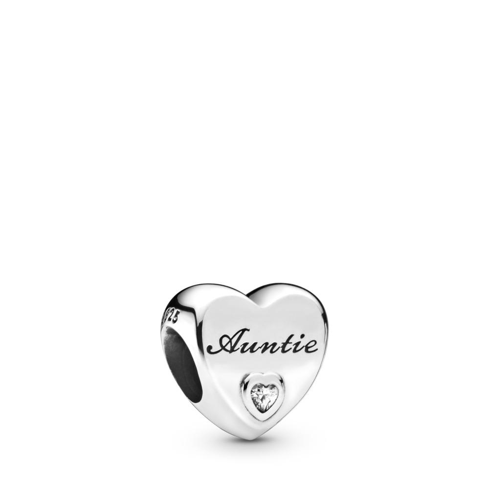 Pandora Auntie Love Heart Sterling Silver Charm