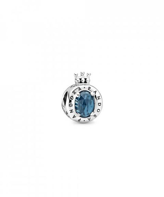 Pandora Blue Sparkling Crown O Charm