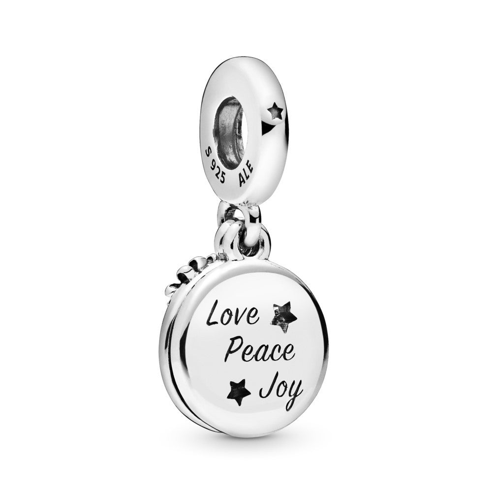 Pandora Santa Love Peace Joy Dangle Charm