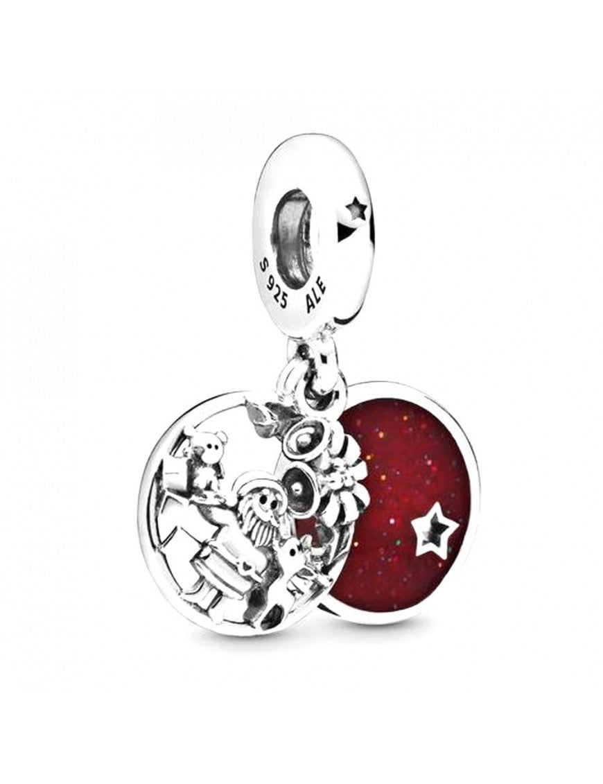 Pandora Santa Love Peace Joy Dangle Charm